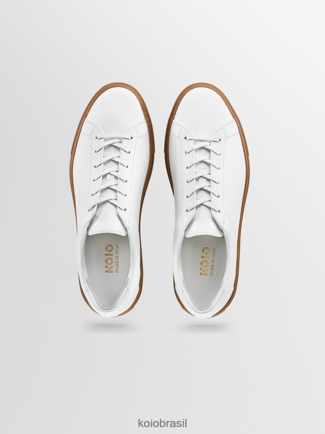 sapato br KOIO homens capri goma branca FTL025