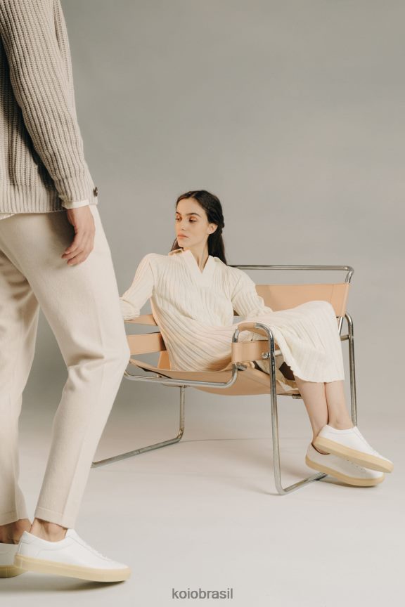 sapato br KOIO homens capri goma de luz branca FTL024