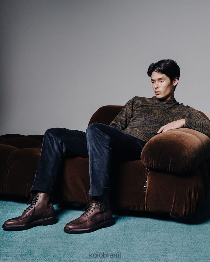 sapato br KOIO homens milo chocolate FTL0290