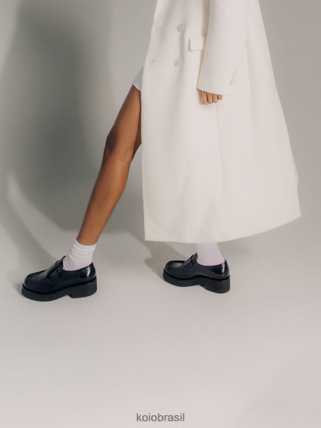 sapato br KOIO mulheres Bari preto brilhante FTL02214