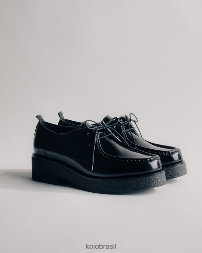 sapato br KOIO mulheres Siena preto brilhante FTL02218