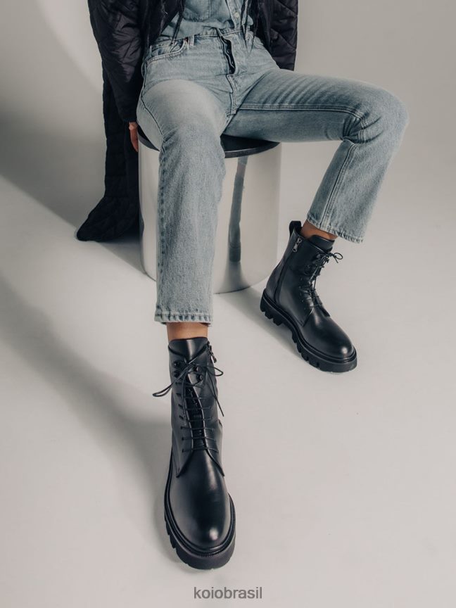 sapato br KOIO mulheres cortina preto FTL02202